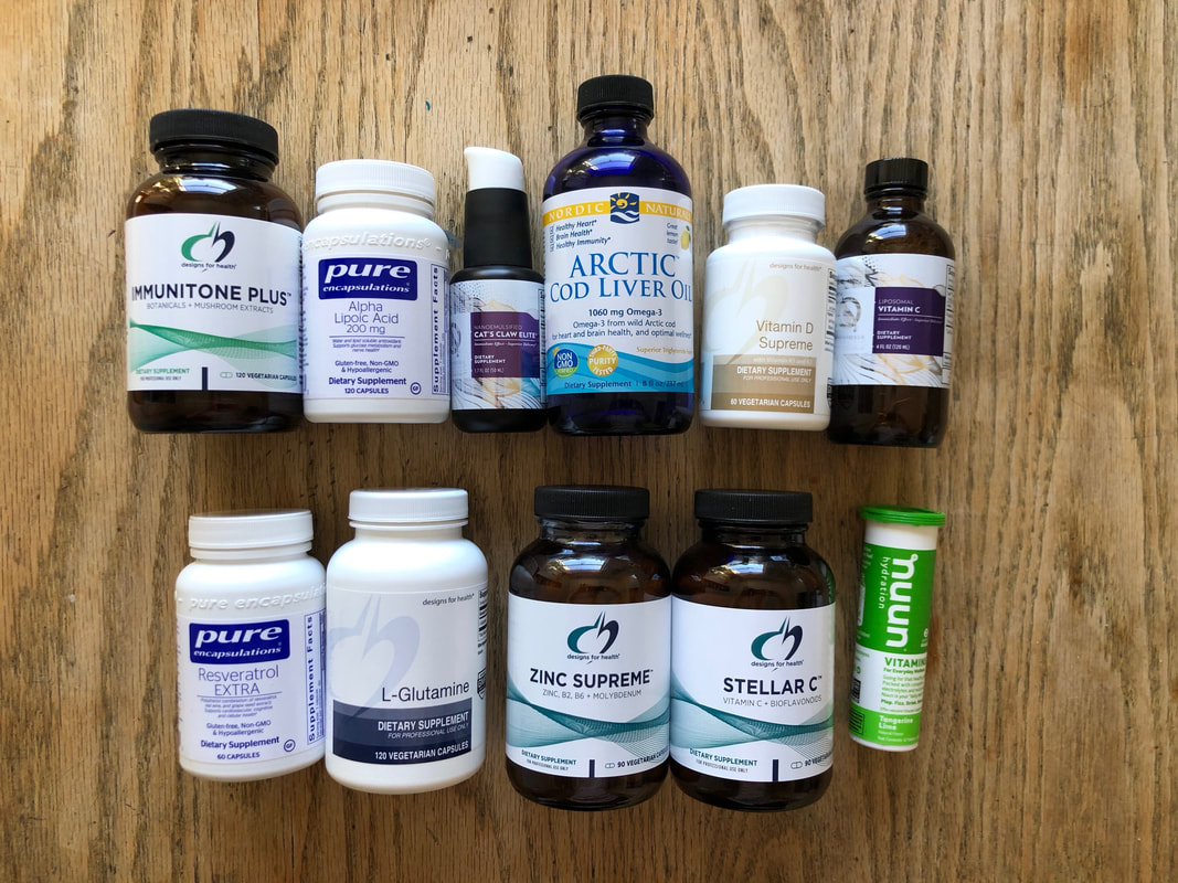 Image of supplements on table