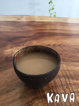 coconut shell of kava beverage
