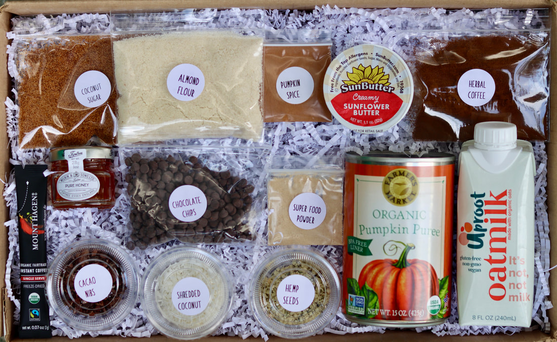 DIY kit with individually packaged ingredients fro. pumpkin spice corporate team building class
