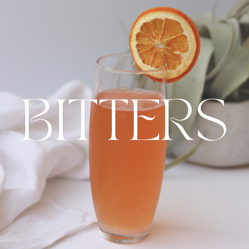 Champagne cocktail with orange bitters made in a virtual cocktail class for teams
